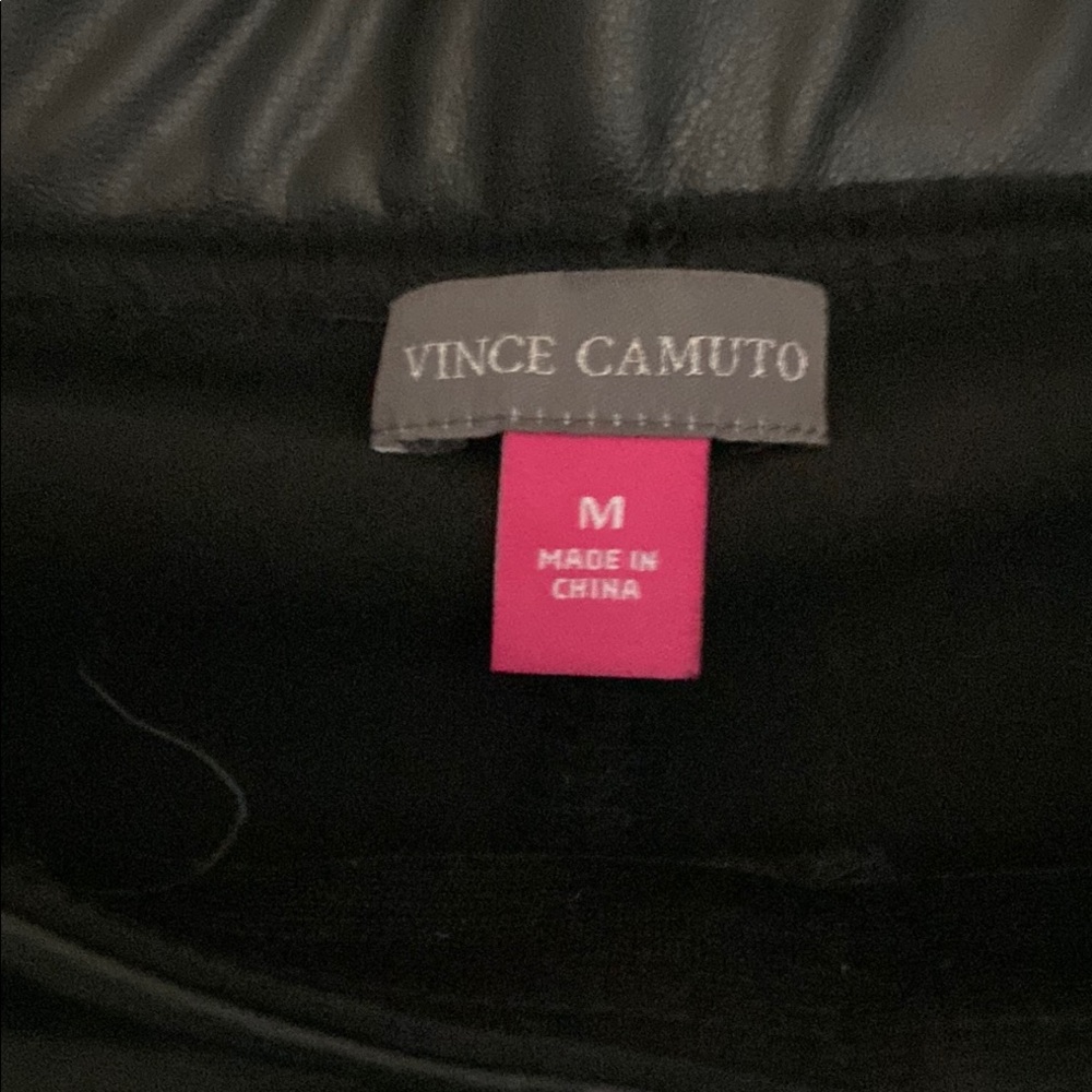 Vince Camuto Black Faux Leather Leggings